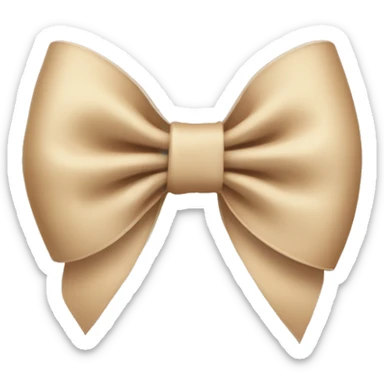 Beige bow sticker