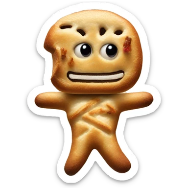 Voodoo doll toasted bagel sticker