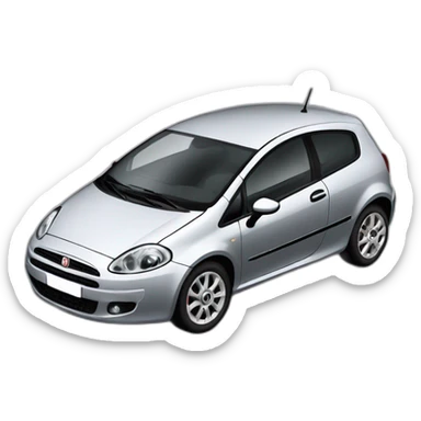 fiat grande punto 2008 silver sticker