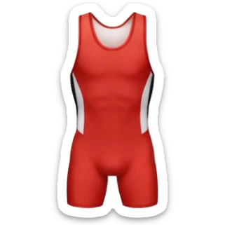 red wrestling singlet sticker