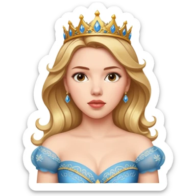 Scarlett Johansson in a princess dres sticker