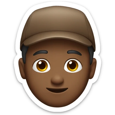 Men with brown cap sticker