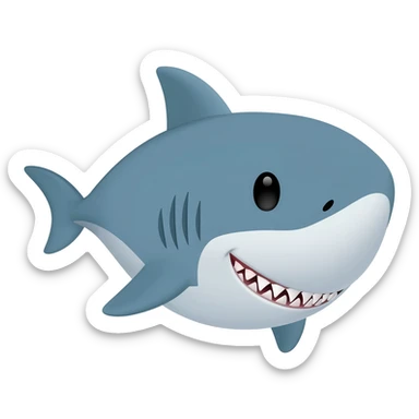 Baby shark with teeth sticker