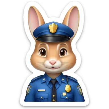 zootopia cop rabbit sticker