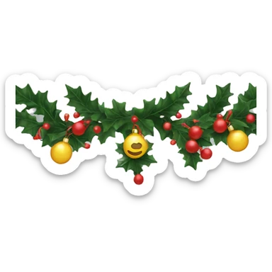 christmas garland sticker