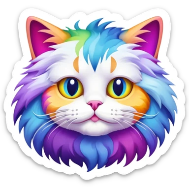 Distorted cat  sticker