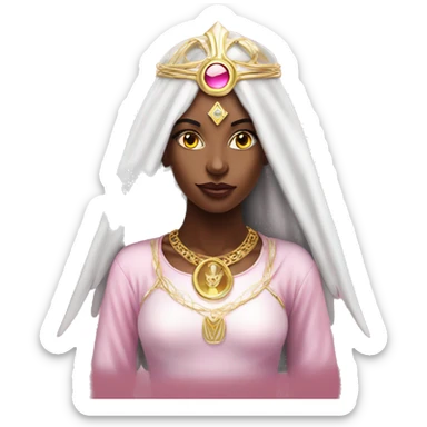 angelic diva priestess pink third eye sticker