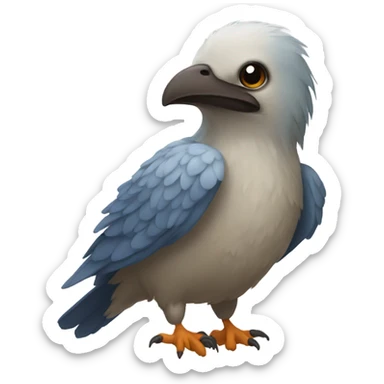 Bird bird carrying girl with its claws  sticker