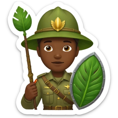 Jungle Guard – leaf shield. sticker