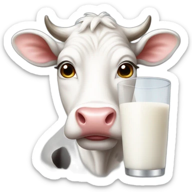 Milk cow emojis sticker