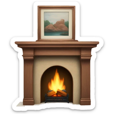 fireplace mantle sticker