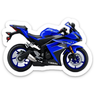 yamaha 2023 yzf-r3 blue sticker