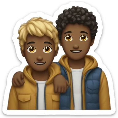 Two boy Friends sticker