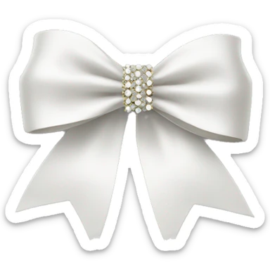 White bow with embellishments  sticker