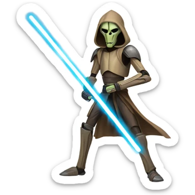 General grevious with four light sabers spinning  sticker