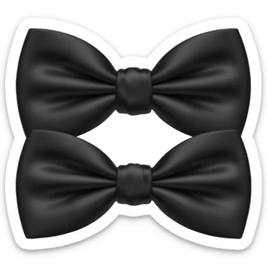 Black bow tie sticker
