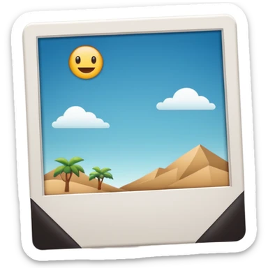 White Polaroid frame sticker