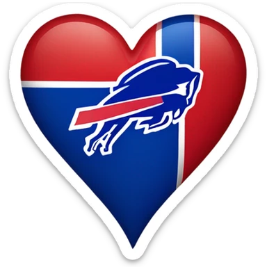 Buffalo bills heart sticker