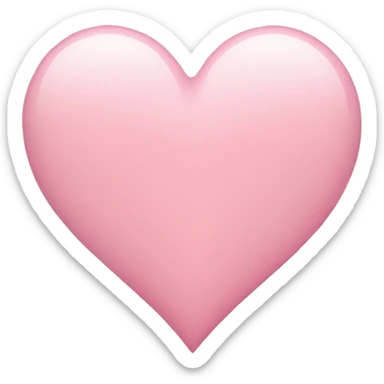 light pink heart sticker