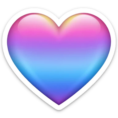 Ombré pink blue purple yellow heart 2016 vibes sticker