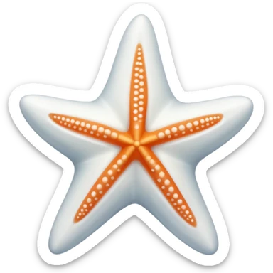 luxury white starfish sticker