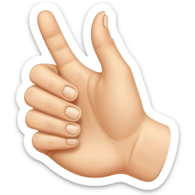 kciuk w górę z wystawionym dodatkowo palcem wskazującym  sticker