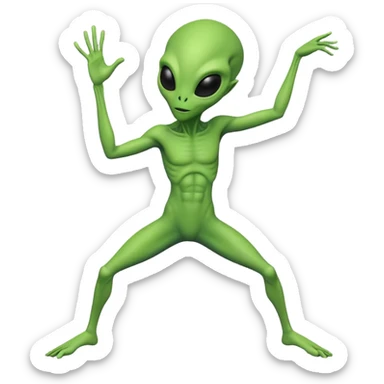 A alien dancing sticker