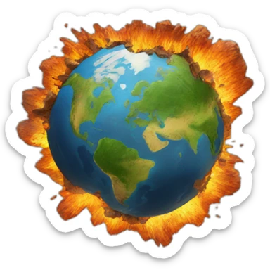 earth destroyed sticker