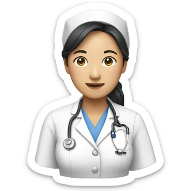 Asian nurse practitioner  sticker