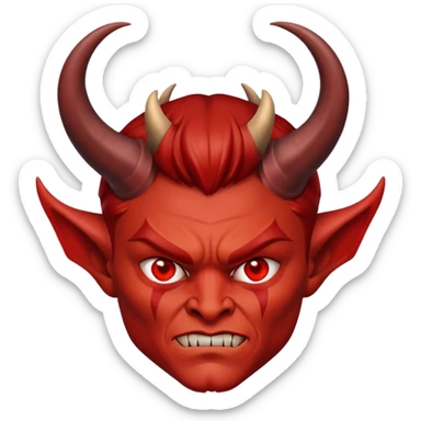 Leonardo DiCaprio as devil with horns sticker