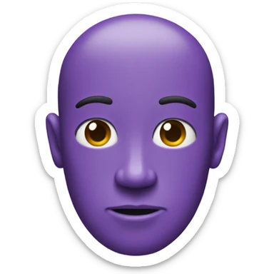 Purple object that resembles male body  sticker