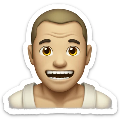 Relieved Japanese Ogre sticker