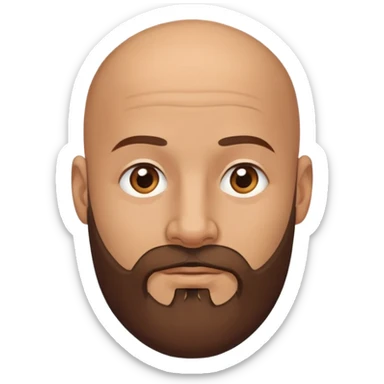 My dad who is bald and has a beard brown sticker