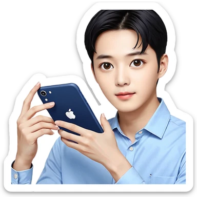 구성 참조 이미지는 아이섀도우이다. 구성 참조 이미지의 아이섀도우를 ios 이모지의 느낌으로 만들어줘. 스타일 참조이미지에 있는 이모지처럼 외관은 단순하고 명암도 단순하면서 부드럽게 넣어줘. 대비는 강하지않고 디테일을 잘 살려서 이모지느낌이 나도록 만들어줘. 아이섀도우는 구성참조이미지의 형태를 똑같이 따라하고. 재질은 투명한 플라스틱이야. 싱글섀도우는 브라운 컬러야. 싱글섀도우에는 별이 여러개가 모양으로 음각이 있고 그 밑에는 ETUDE라고 음각으로 적혀있어. sticker