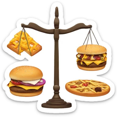 balance with junk food sticker
