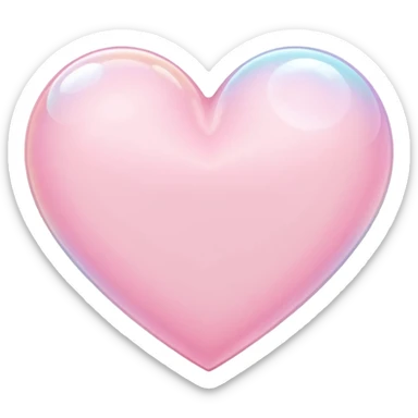 pastel heart with a soft bubble texture sticker