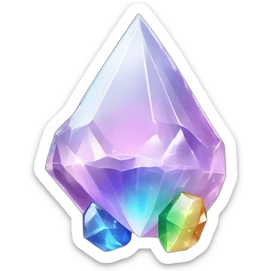 quartz crystal lbgt rainbow pokemon with legs sticker