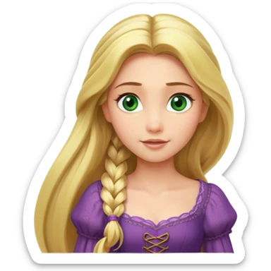 tangled disney rapunzel fair skin green eyes blonde hair  sticker