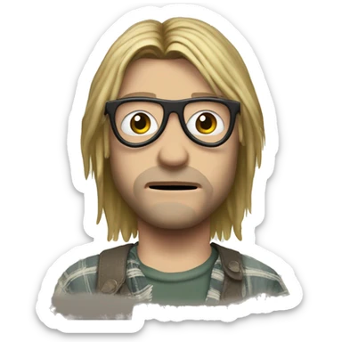 Kurt Cobain and arma sticker