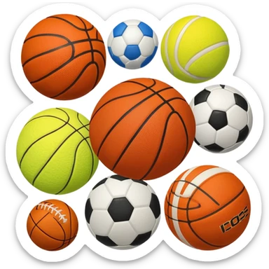 balls from different sports sticker