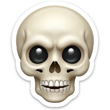 Make a ios shocking skull smoji sticker