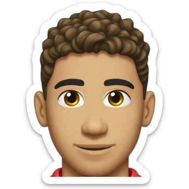 achraf hakimi of moroccan team sticker