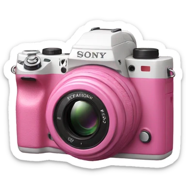 Sony pink camera sticker