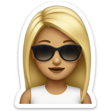 girl with sunglasses sticker