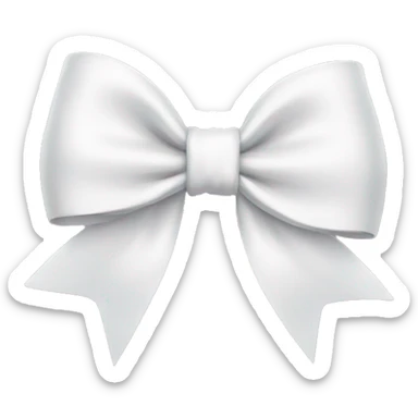 white bow sticker