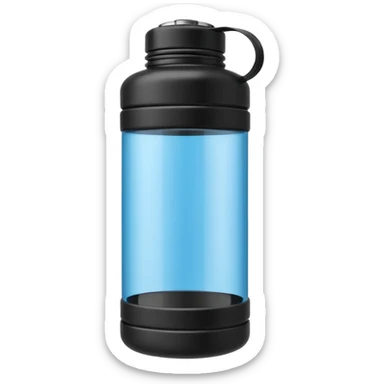 a black gym bottle sticker