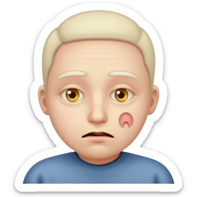Persona enferma con cara de enferma  sticker