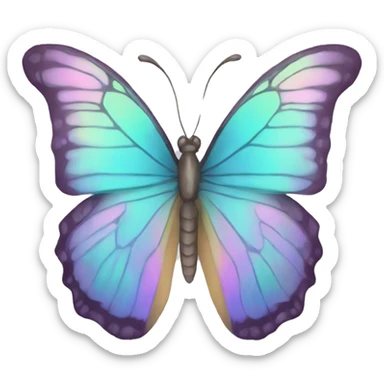 Pastel Iridescent Butterfly sticker