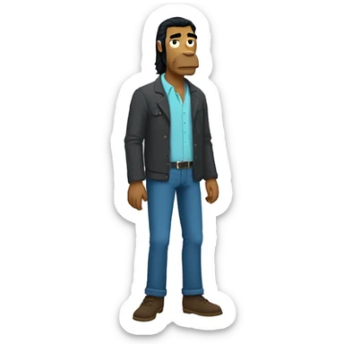 make a full-body emoji of bojack horseman standing sticker