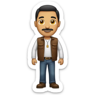 Hombre con cachos  sticker